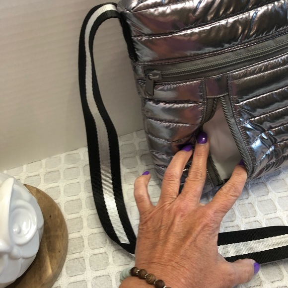 Silver cross body bag - Picture 6 of 10